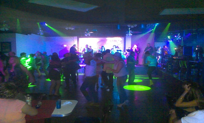 Saturday night Latin dancing at Club Encanto.