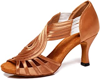 HIPPOSEUS Latin Dance Shoes for Women Salsa Soft Ballroom Dancing Practice Performance Shoes,Model U221